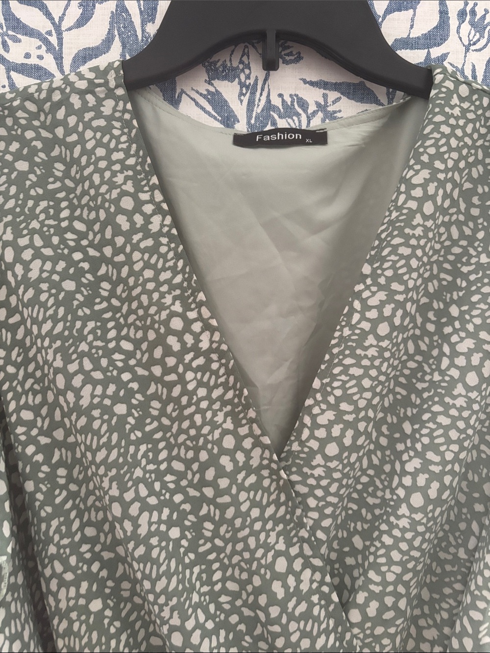 Fashion Forms Sage Green Floral Wrap Maxi Dress with Tie Waist - Picture 4 of 6